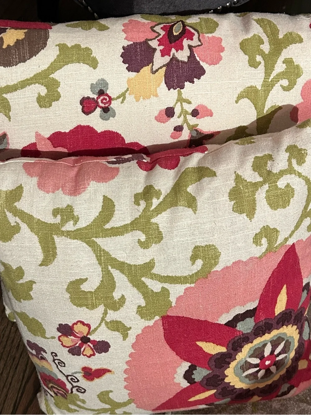 Set of 2 Handmade Pillows - Braemore Silsila Cherry Blossom Floral Paisley Print